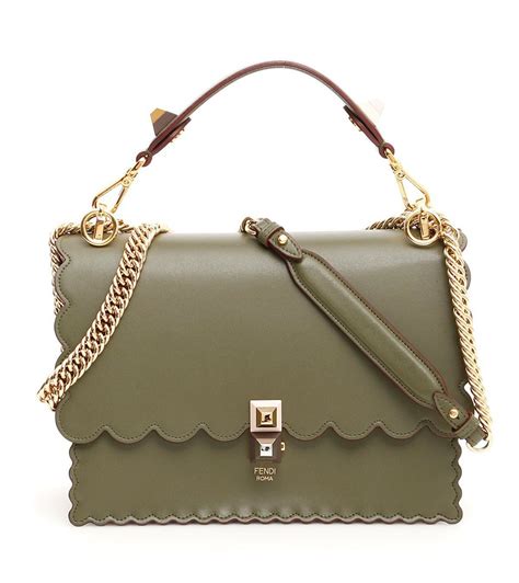 fendi kan i shoulder bag green|fendi shoulder bag sale.